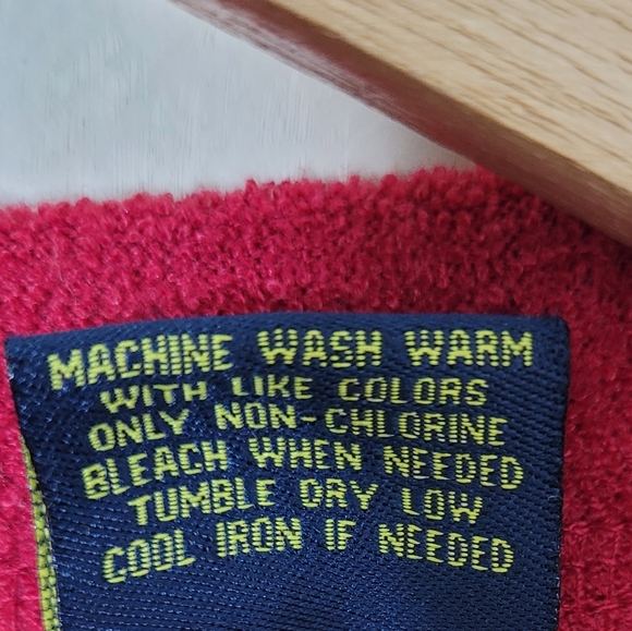 Vintage Bear Hugs Given Here Cozy Fleece Pullover Casual Grandmacore Wholesome L - Picture 7 of 7